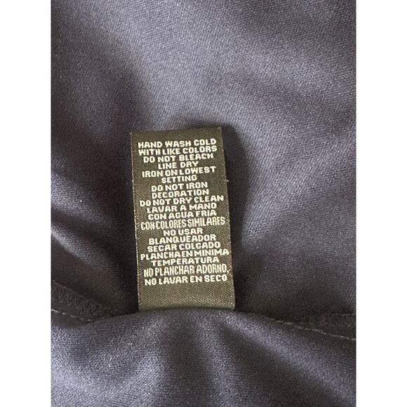 Karin Stevens Floral Midi Dress Size 14 Navy Boho Sleeveless with Crochet Trim - Picture 5 of 5